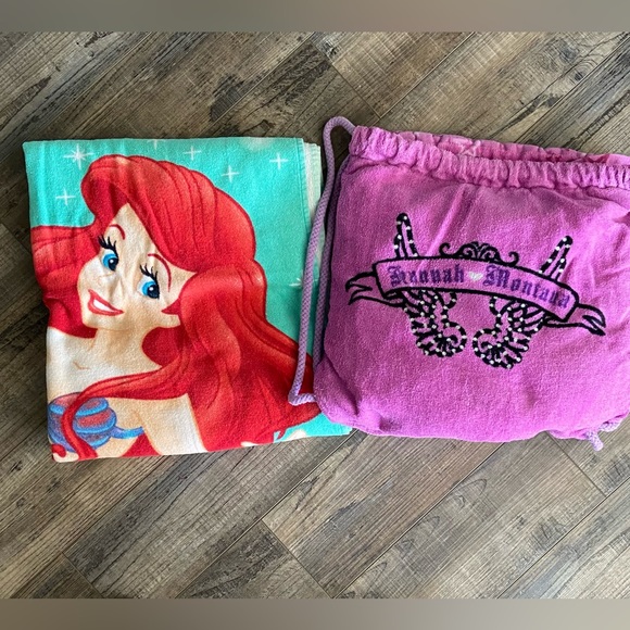 Disney Other - Lot of Disney Hannah Montana & Princess Ariel Deep Sea Beach Towels PreOwned